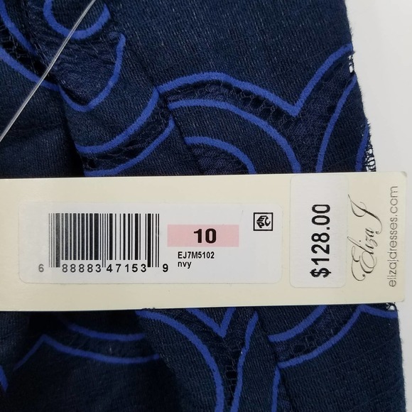 Eliza J Lace A-line Minidress Cocktail Dress In Navy Blue Size 10 NEW WITH TAGS - Picture 6 of 7